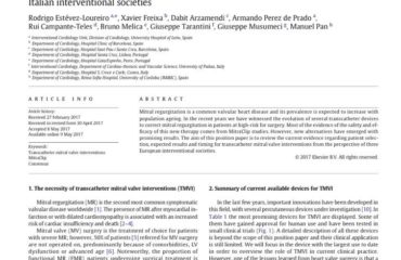 Imagem artigo transcatheter mitral valve interventions APIC  GISE  SHCI